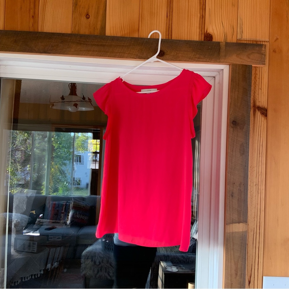 Loft bright pink blouse